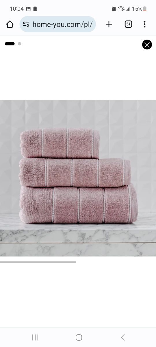 ręcznik home & you pudrowy róż velly 50x90