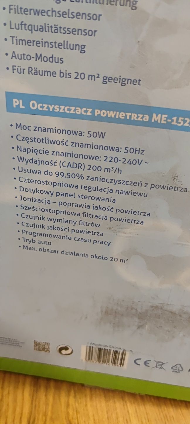 Oczyszczacz powietrza ME-1523