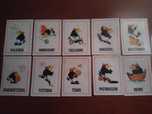 antiga coleção de 11 cromos pinguins no desporto