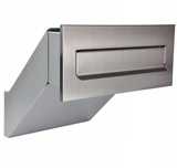 Skrzynka na listy do wmurowania, przelotowa, INOX