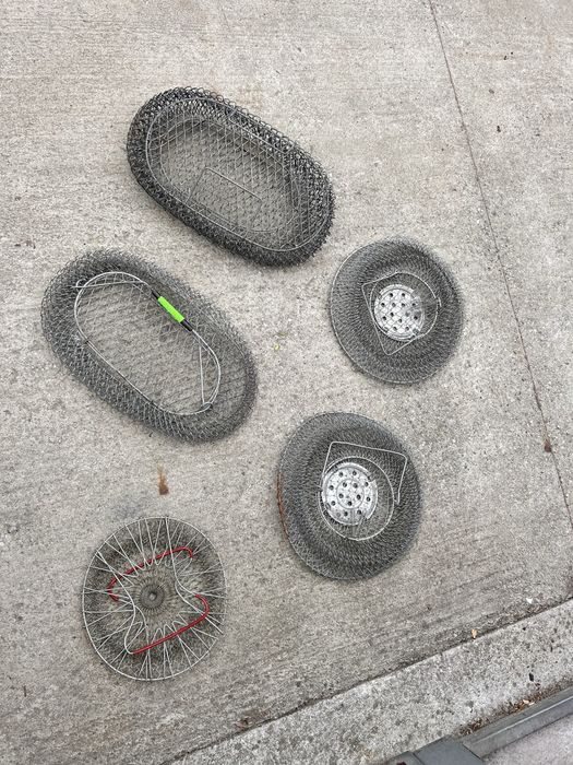 Stara Metalowa siatka na ryby torba koszyk PRL