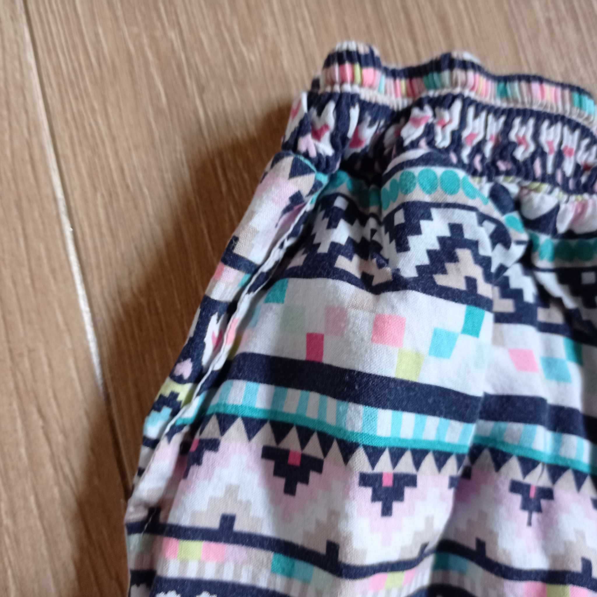 H&M Alladynki spodnie aztecki etniczny wzór wiskoza r 110 4-5lat