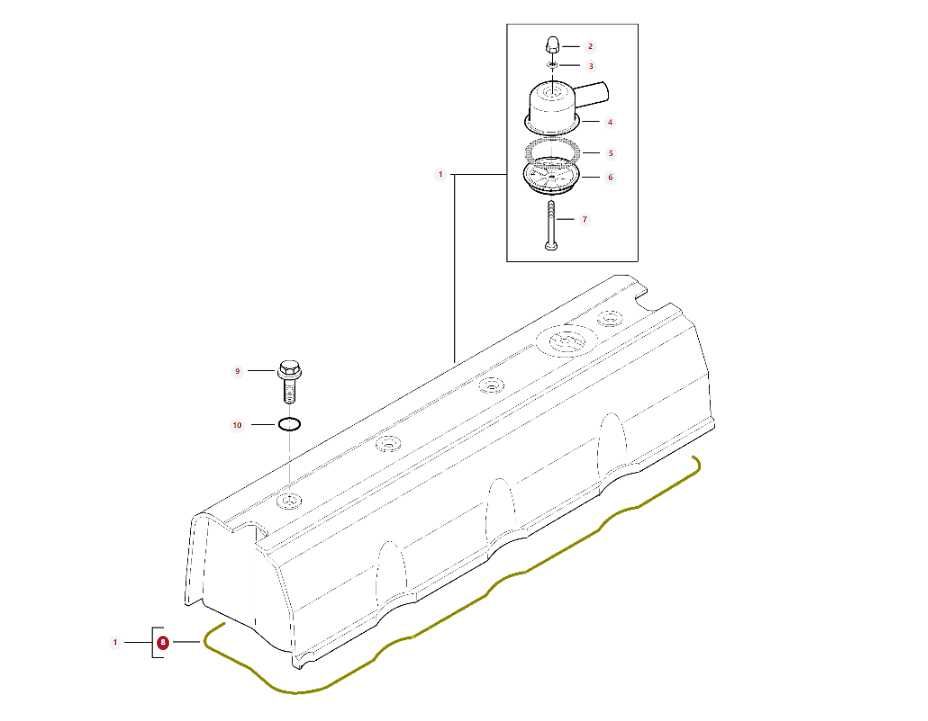 Uszczelka pokrywy zaworów Valtra V83676.7244 ORYGINAŁ AGCO