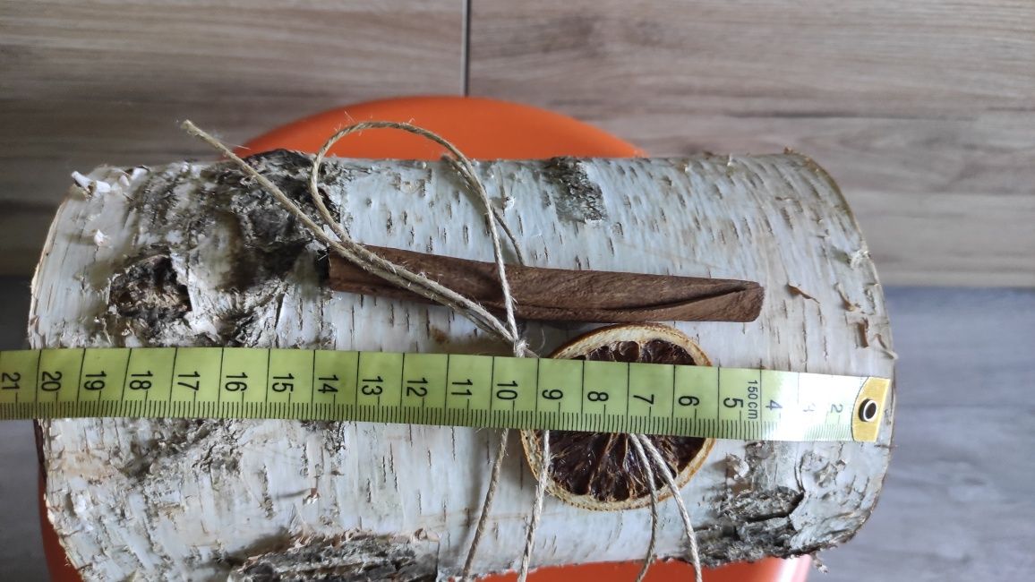 Świecznik brzoza pieniek ozdobny podgrzewacz ozdoba handmade