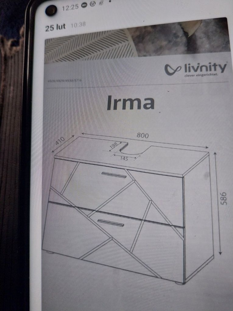 Szafka łazienkowa pod umywalkę