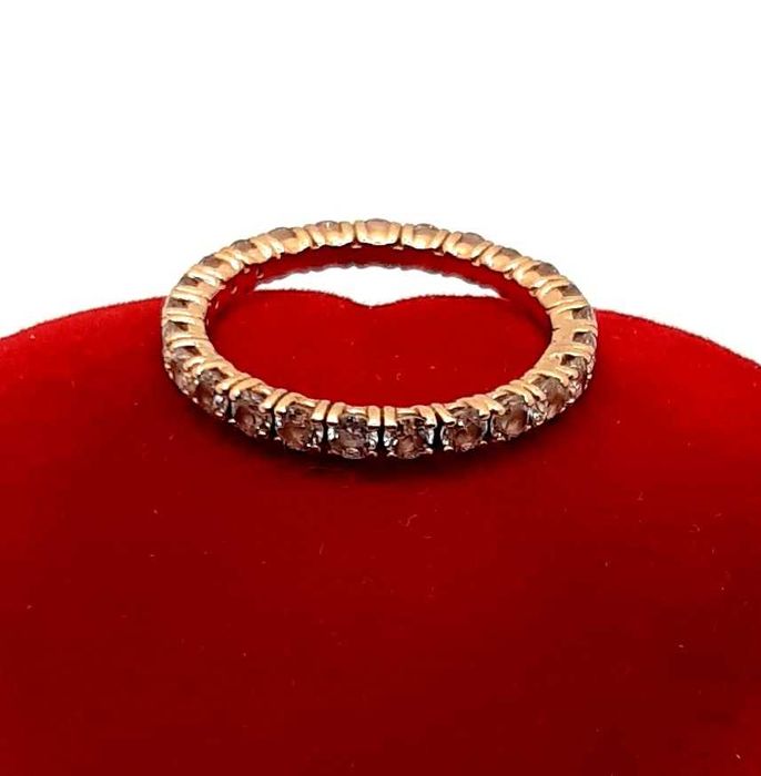 Złota obrączka z Cyrkoniami PR.585 W:1,66gr R.10 InterSKLEP