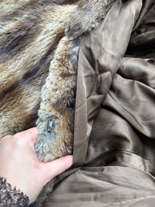 futro Kirsten Stampe Aarhaus naturalne płaszcz zimowe ciepłe