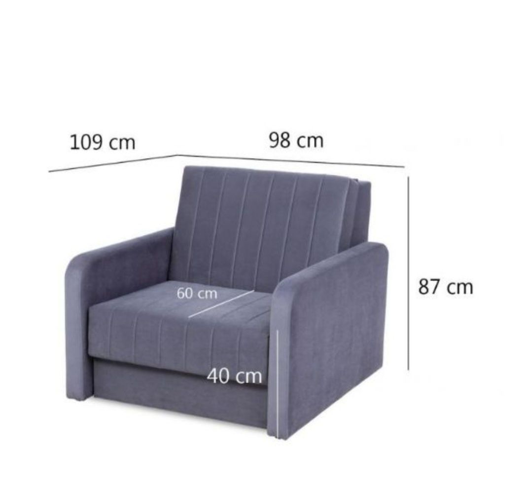 Sofa fotel rozkładany