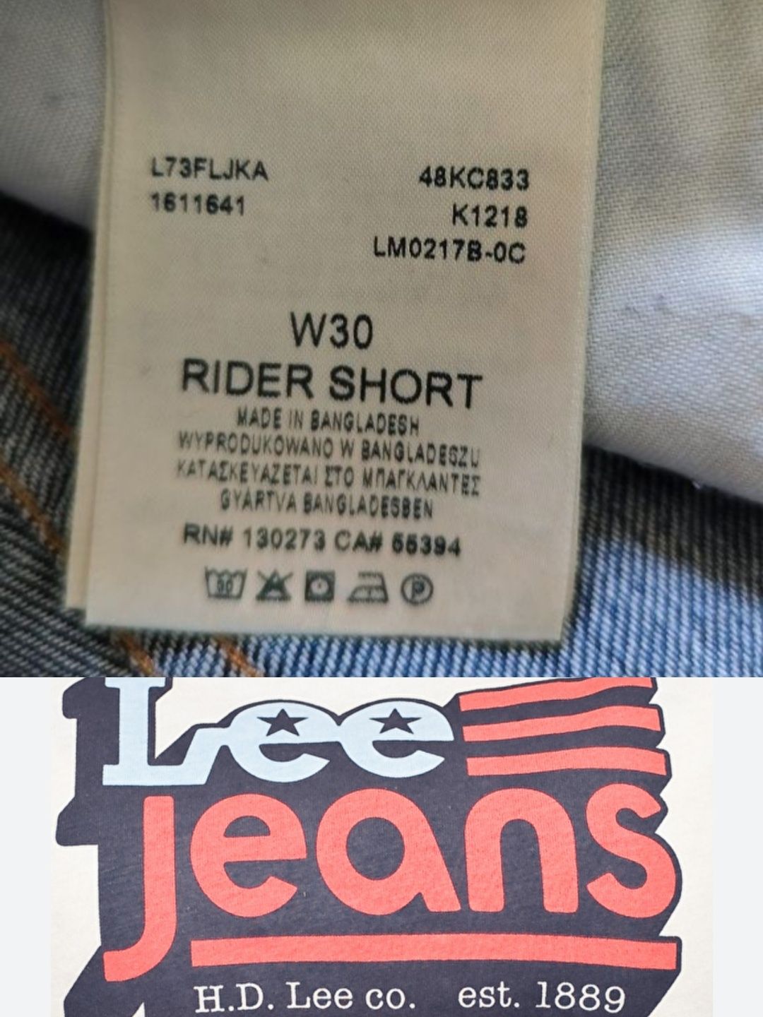 Lee (W30) джинсовые шорты
