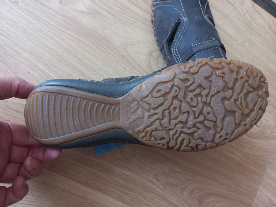 Мужские новые кожаные летние мокасины Clarks 45 p.