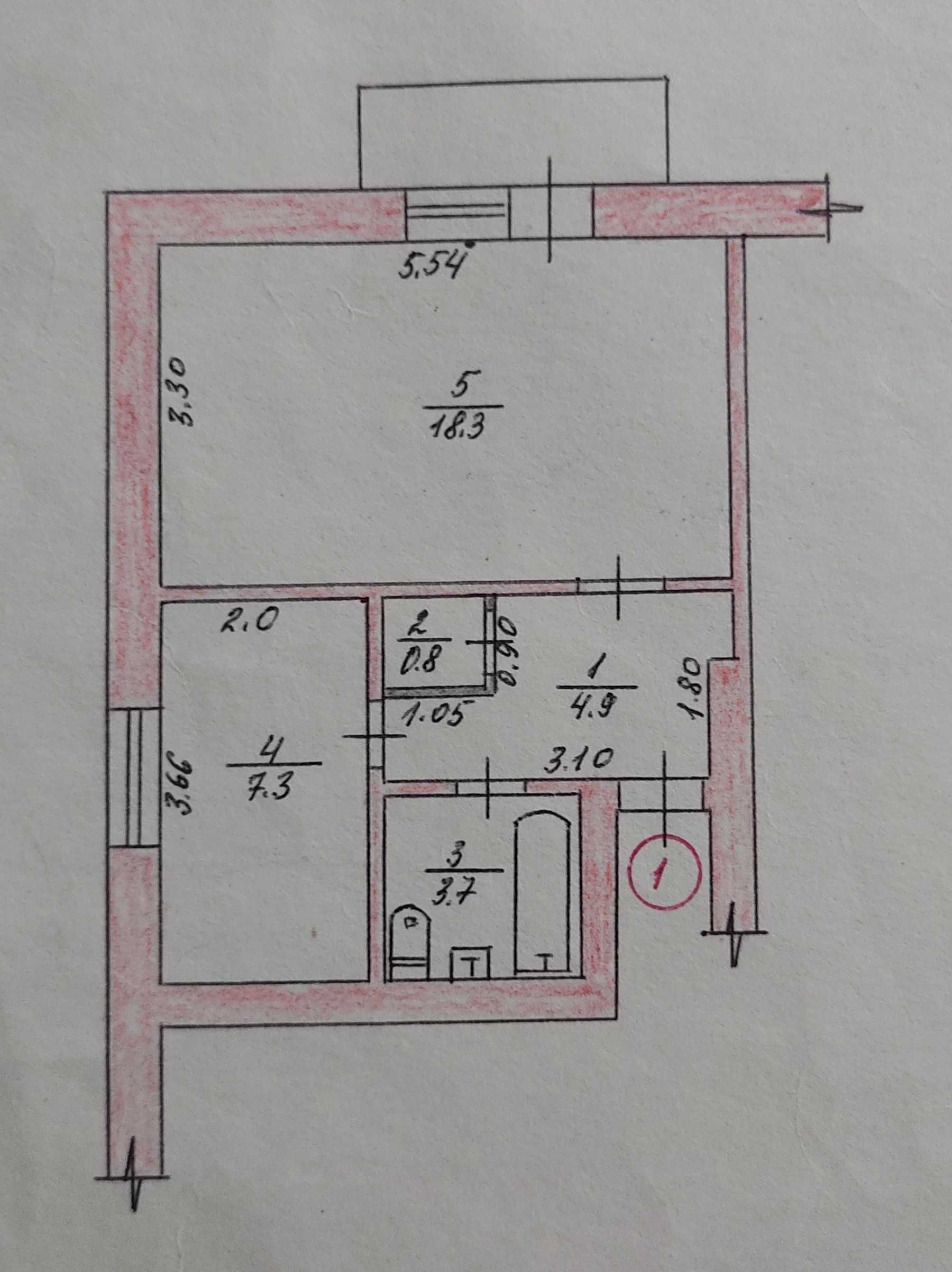 1 кімнатна квартира