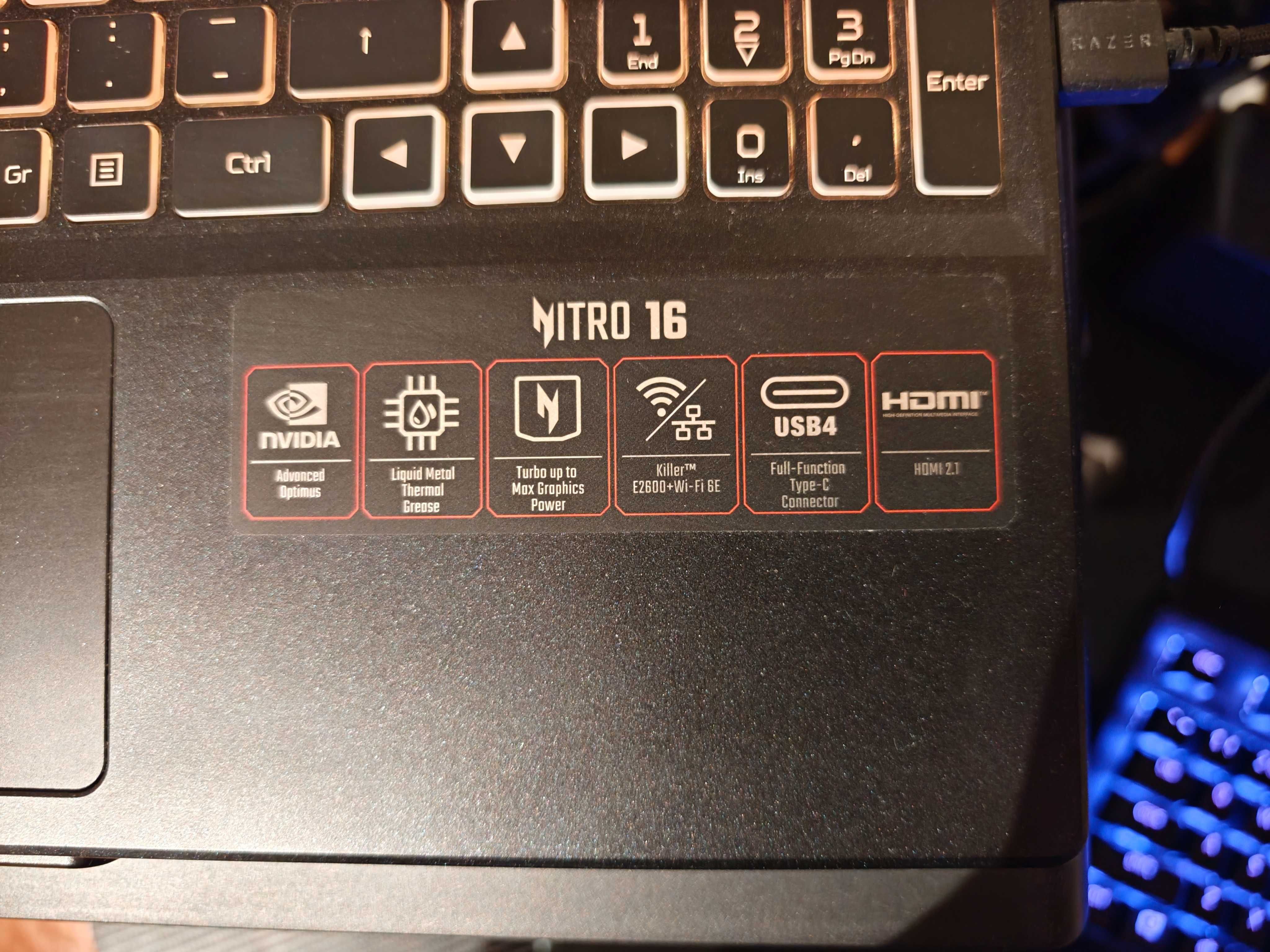Laptop gaming acer nitro 16