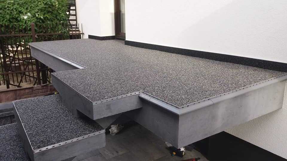 Kamienny Dywan Greinplast/Greinstone/Żywica na balkon,schody,taras.