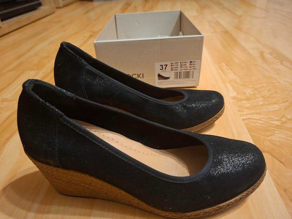 Skórzane czółenka Lasocki, rozm. 37, wygodne