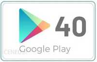 Karta podarunkowa Google Play 40 zł