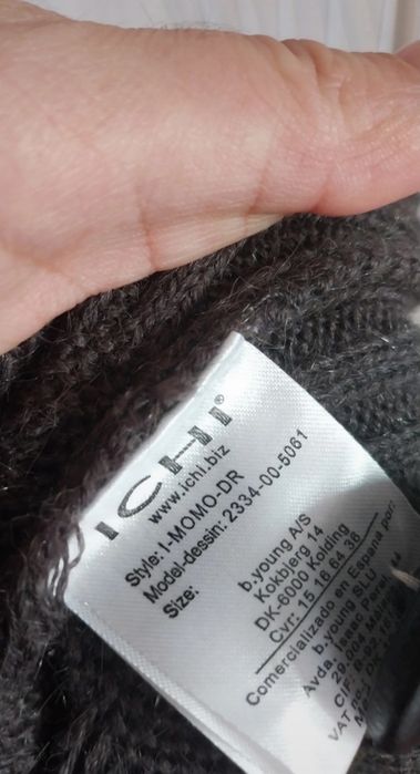 Vestido inverno | ICHI | castanho cinzento | Tamanho S | novo