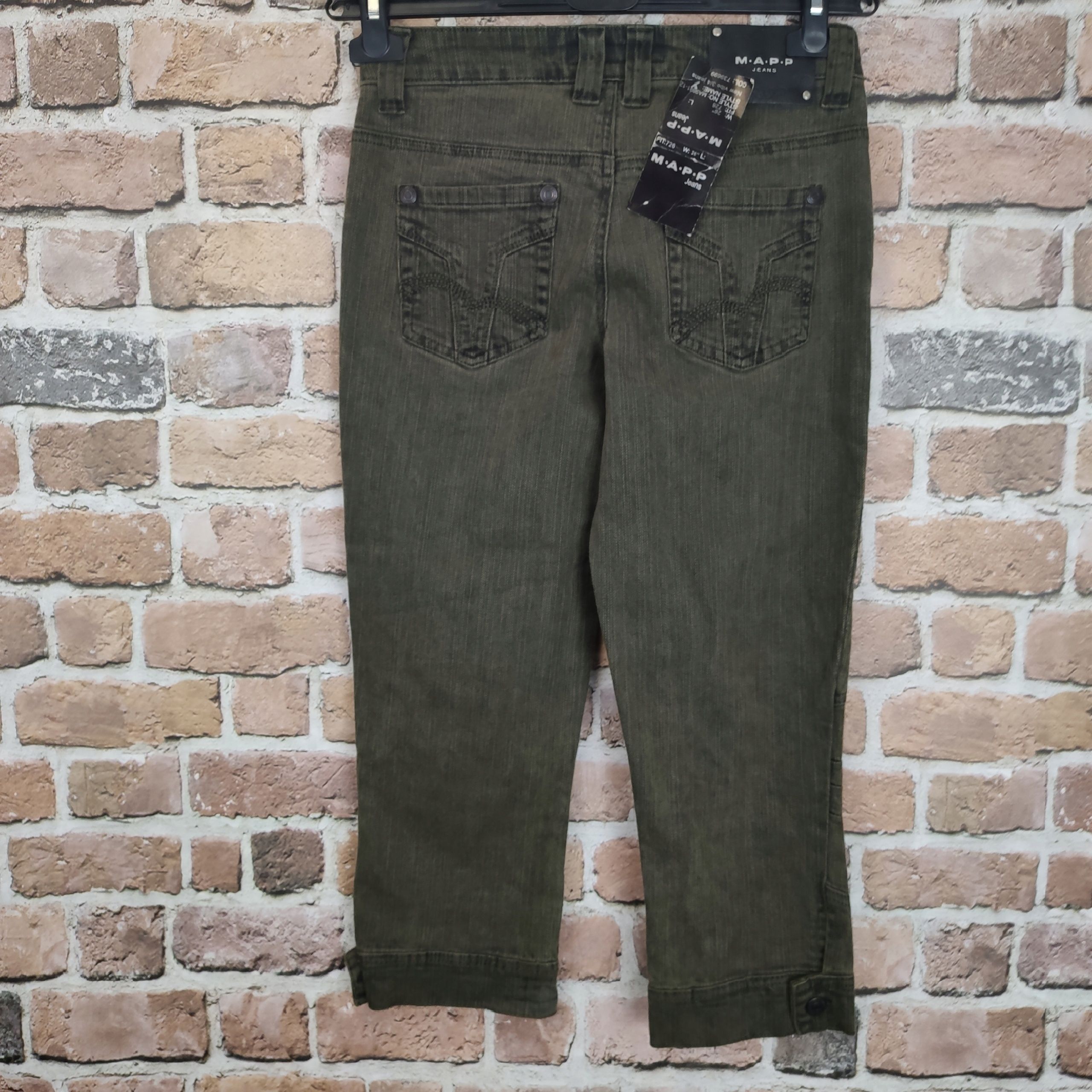 M.a.p.p. Zielone jeansowe spodenki damskie rozm 26