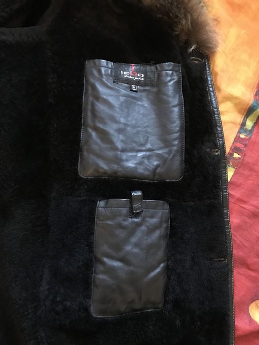 Мужскую из натуральной кожи на цигейке куртку-френч