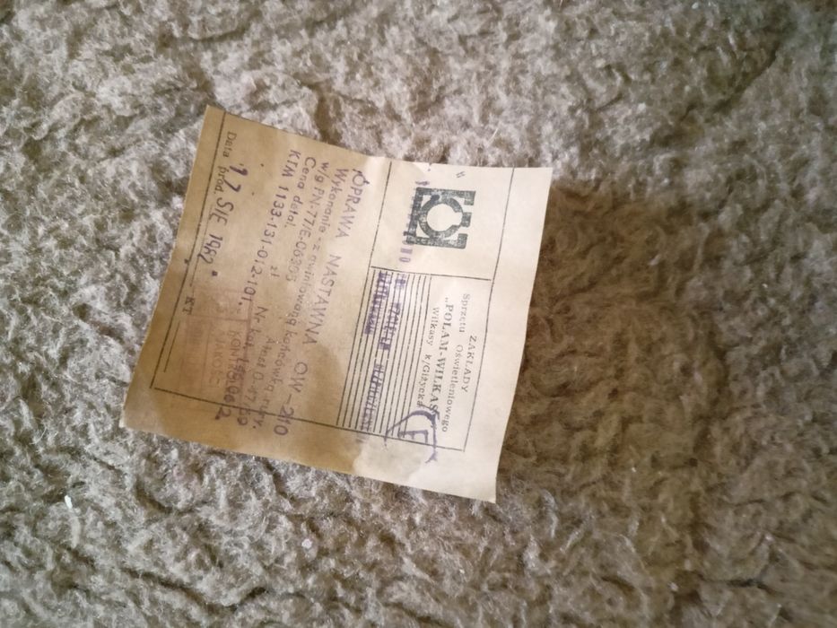 Stara lampa warsztatowa prl