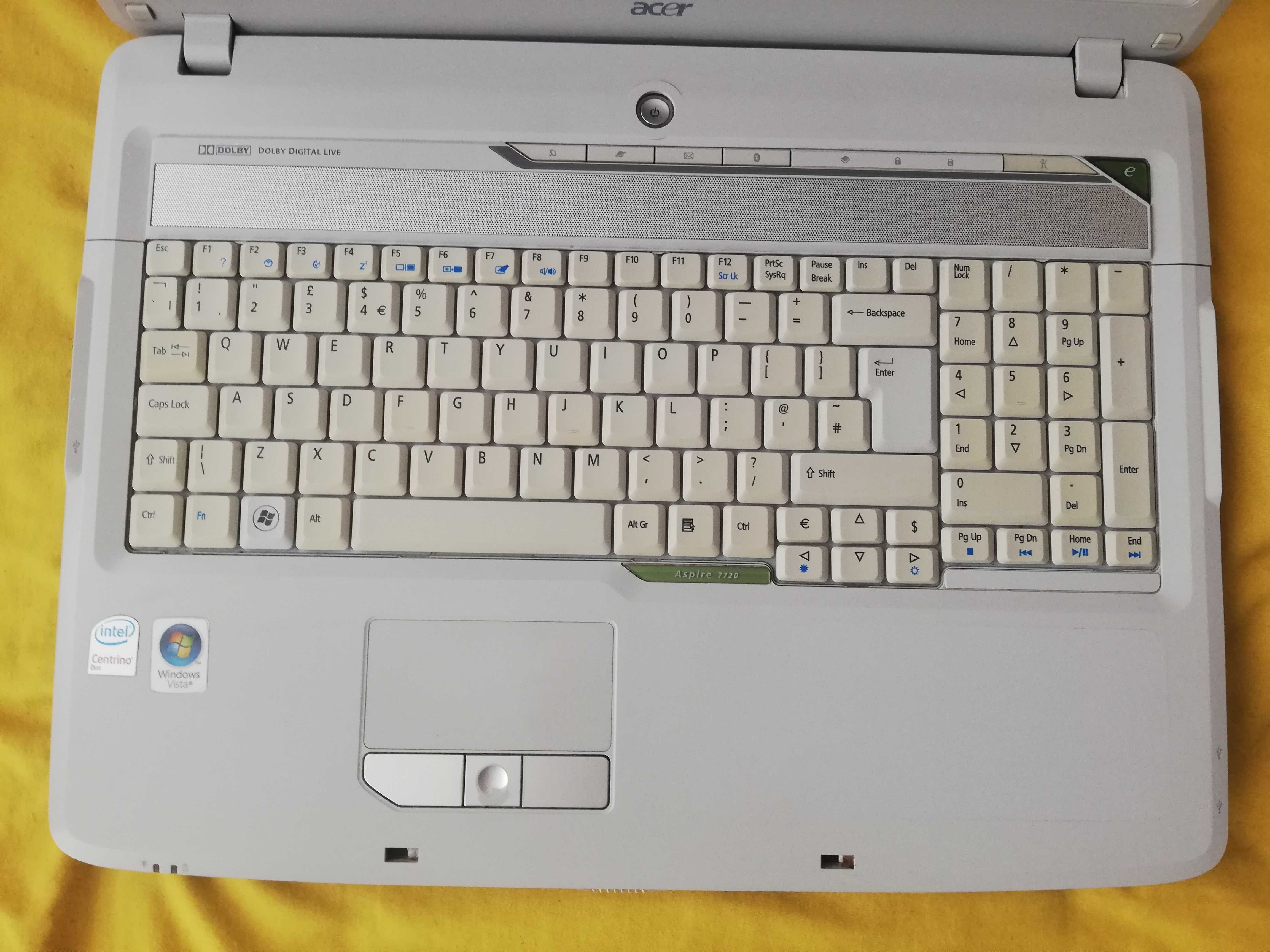 Laptop Acer Aspire 7720 ICK70 uszkodzony na części