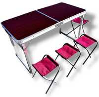 Усиленный стол для пикника Rainberg раскладной с 4 стульями