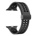 Czarny Sylikonowy Pasek Apple Watch 4 / 5 / 6 / 7 / 8 / 9 /ULTRA