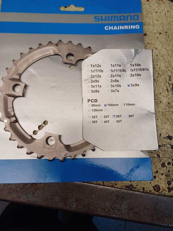 Roda pedaleira btt 36 dt SHIMANO