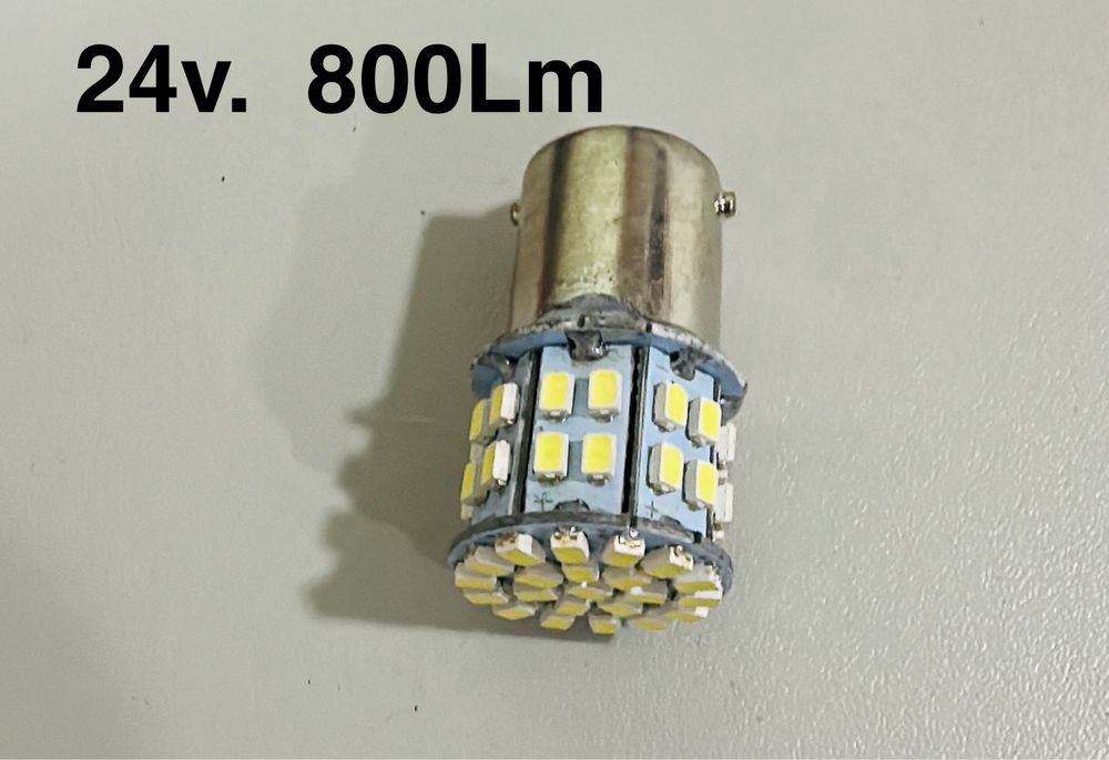 LED P21w 12/24v Branco e vermelho