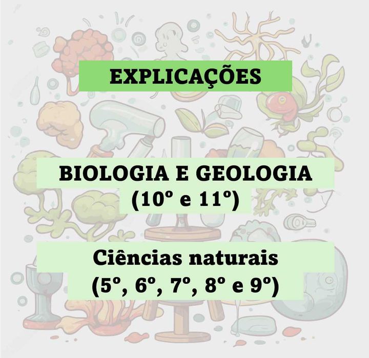 Explicações Biologia e Geologia (10º/11º) e Ciências Naturais