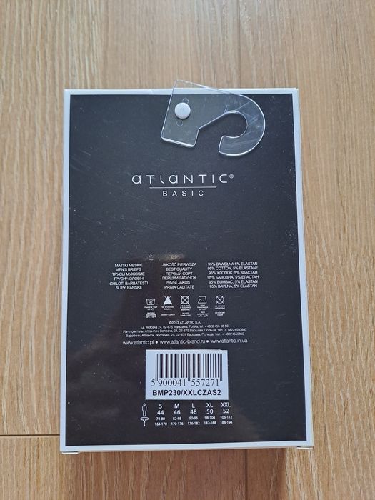 Slipy męskie Atlantic, rozmiar XXL, super mini, 2PACK, czarne