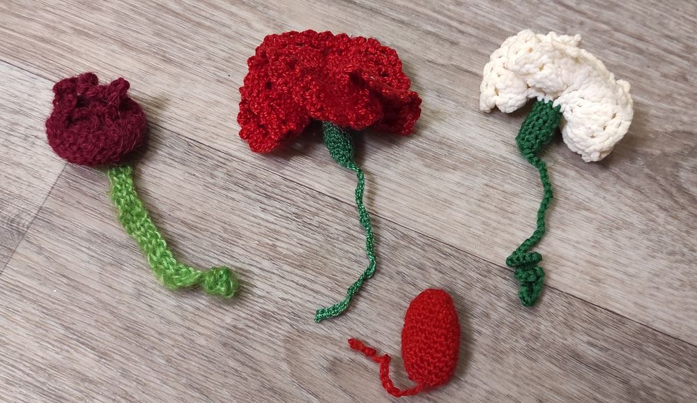 Образцы, заготовки вязаные крючком для уроков труда одним лотом