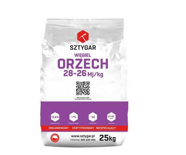 Węgiel Orzech Sztygar worek 25 kg Kraków Wieliczka Mogilany