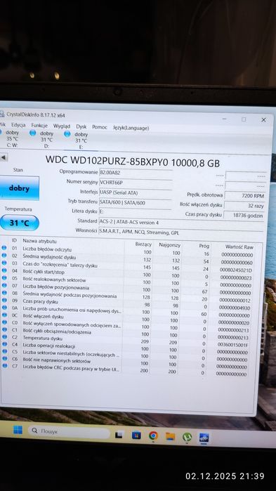 Dysk twardy Western Digital 10TB. 3,5" sata