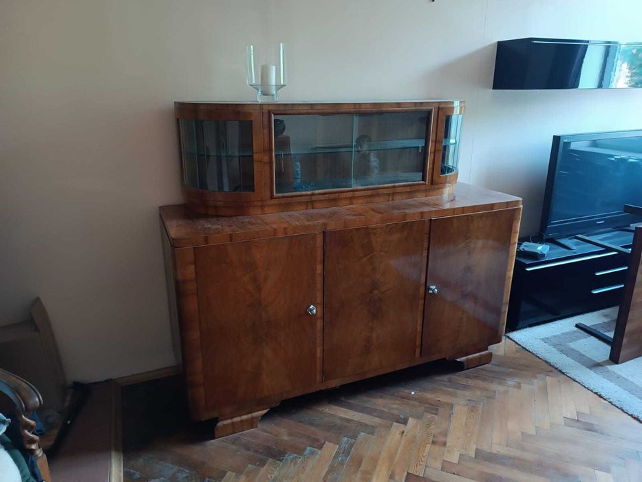 Komoda/ kredens / witryna art deco z nadstawka.