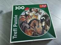 Puzzle konie 300 w kształcie koła