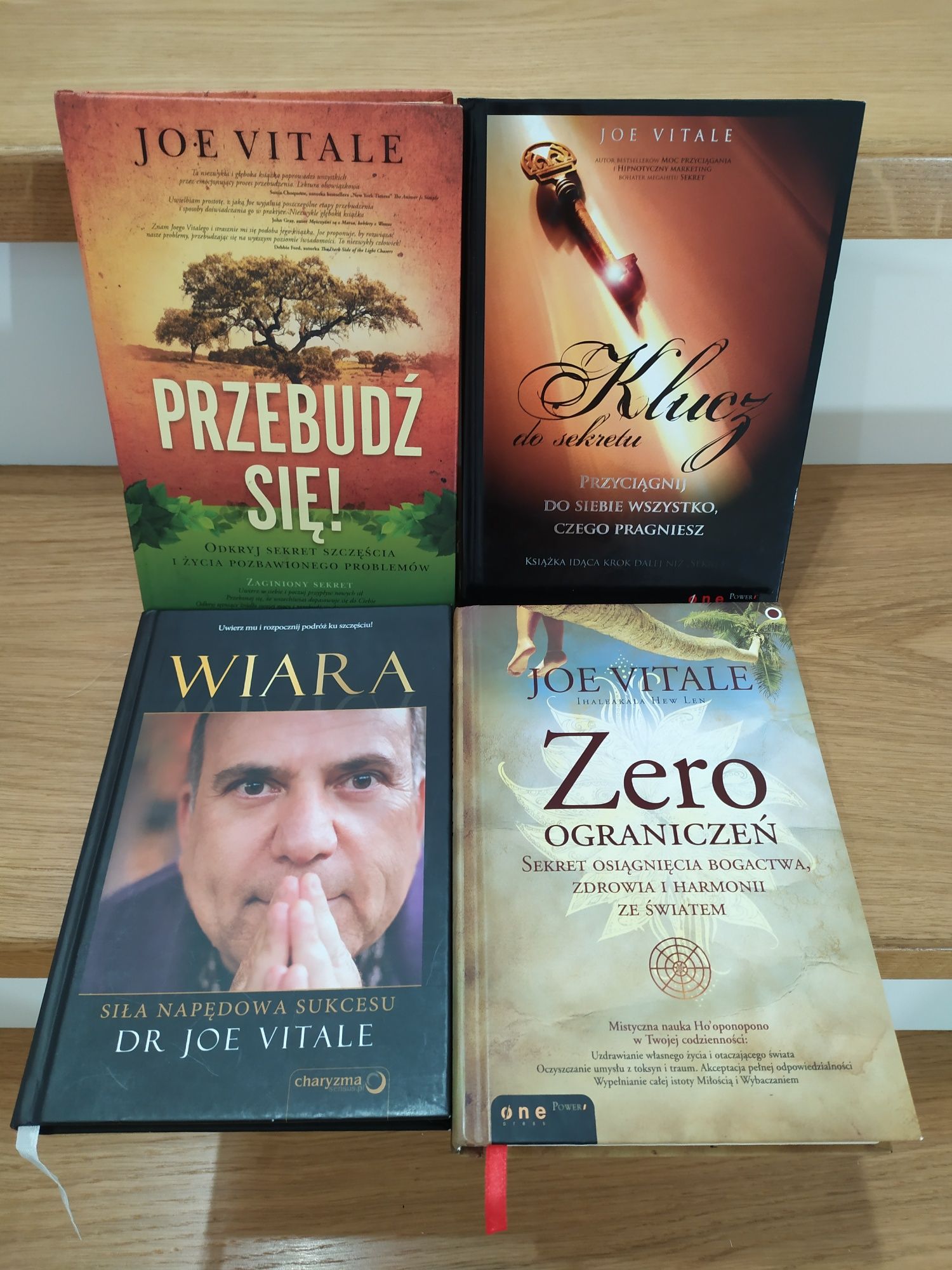Zestaw 4 książek. Joe Vitale Przebudź się Zero ograniczeń Wiara