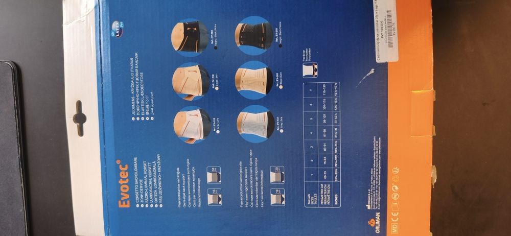 Cinta Lombar 26cm Tamanho 6