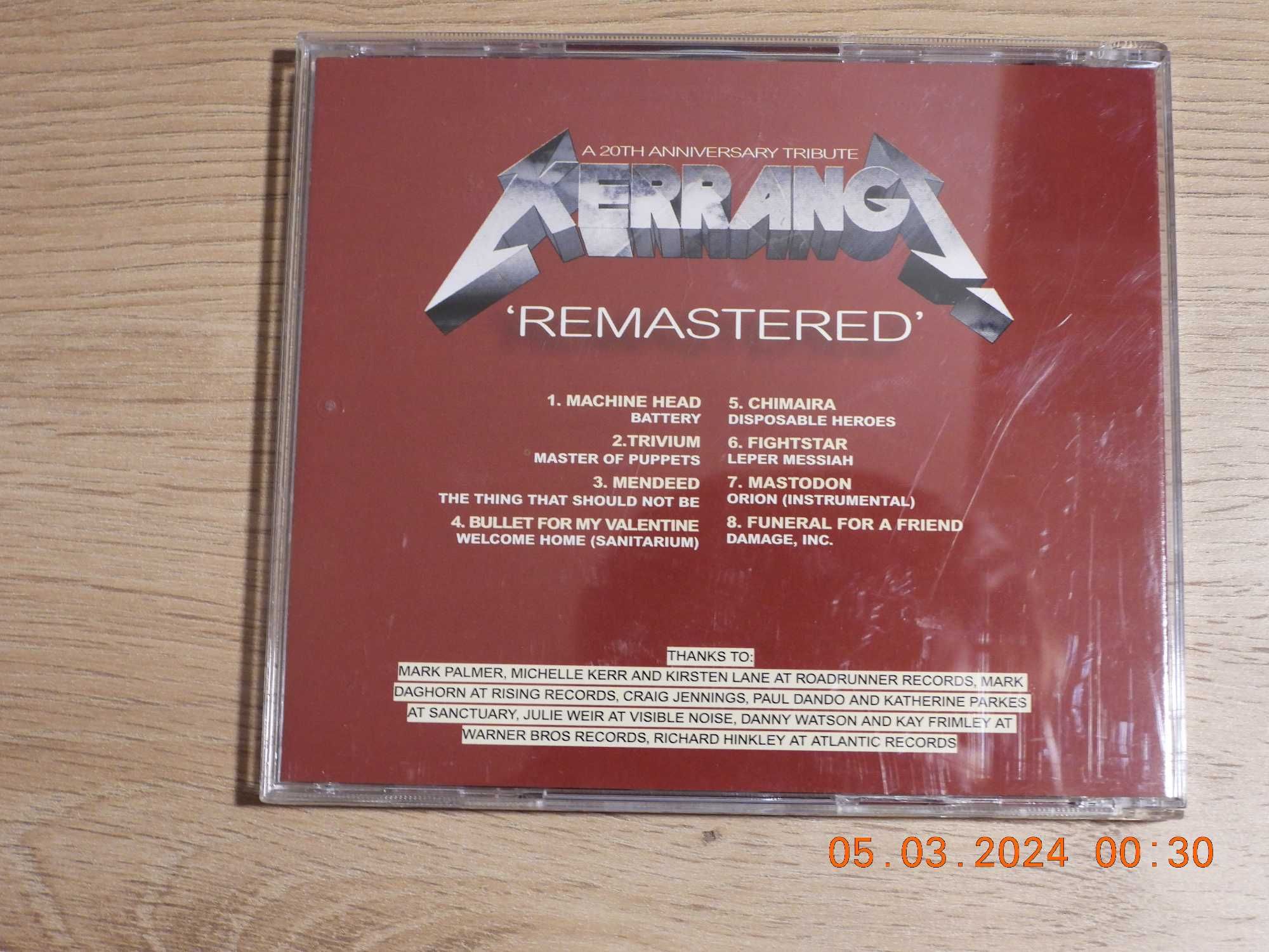 KERRANG ~ Remastered - METALLICA   "Master of Puppets" - CD