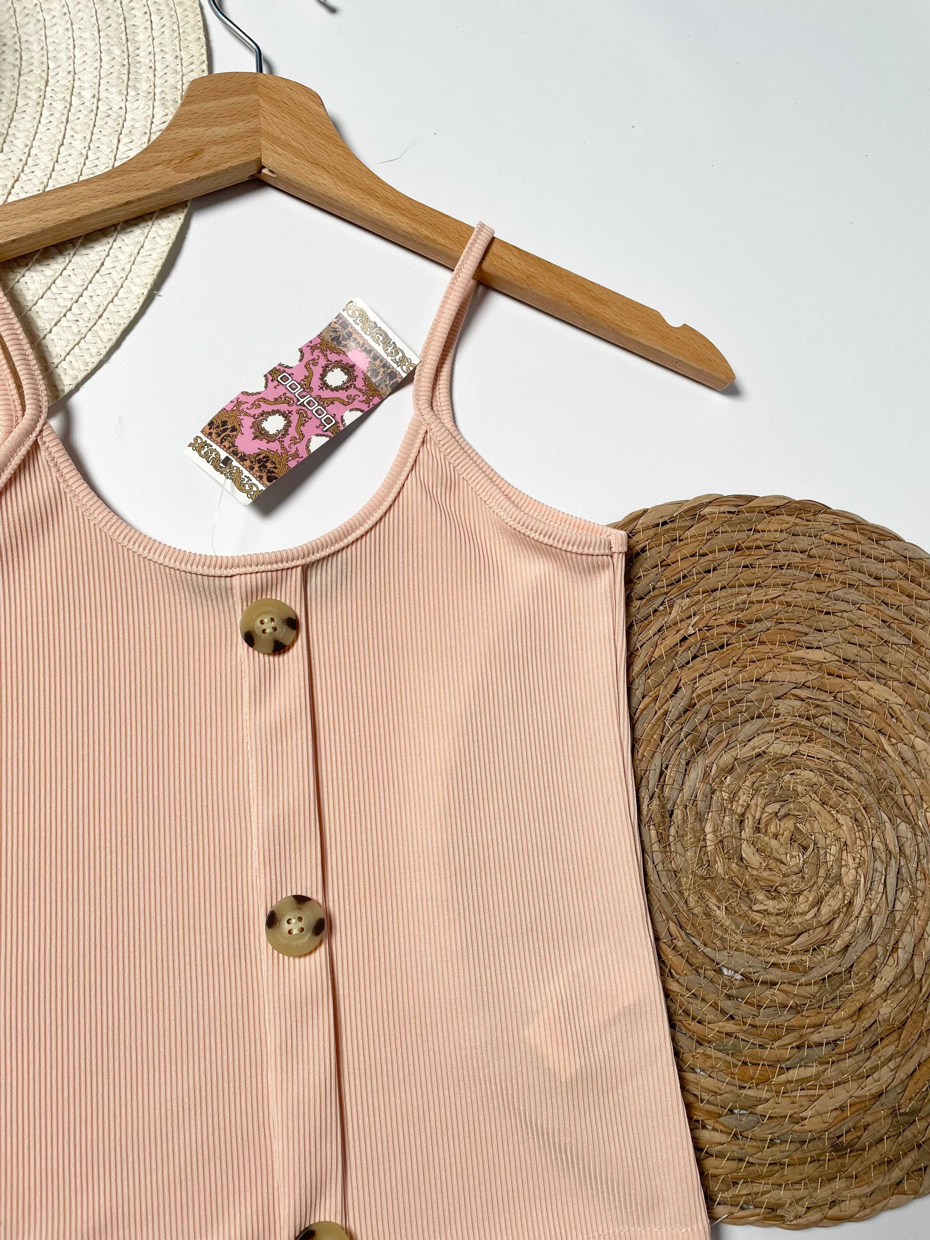 Nowa damska bluzka na ramiączkach różowa boohoo S(36)