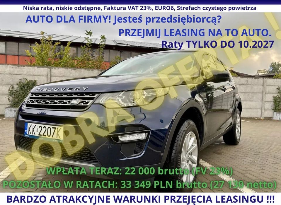 Land Rover Discovery Sport LR DISCOVERY SPORT Dla Firmy CESJA leasingu | Faktura VAT 23