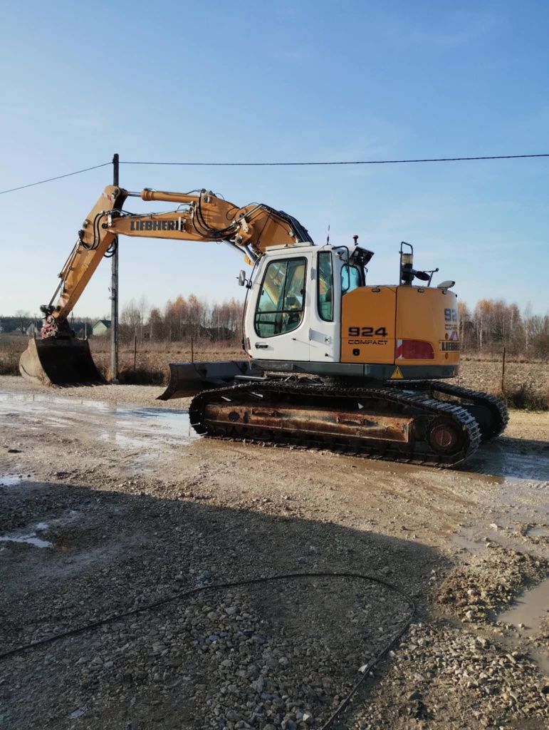 LIEBHERR R924 COMPACT Litronic, Ramię 3xłamane, pług