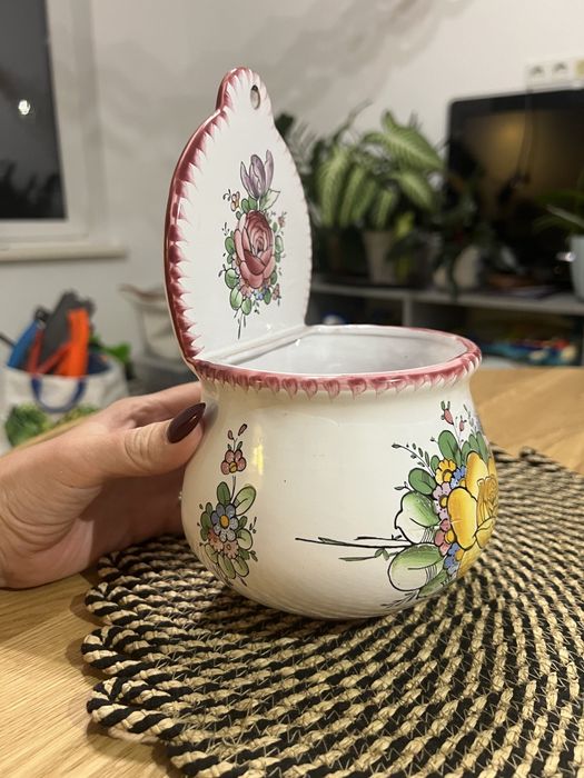 Емність керамічна для солі глек кашпо кераміка вінтаж Франція