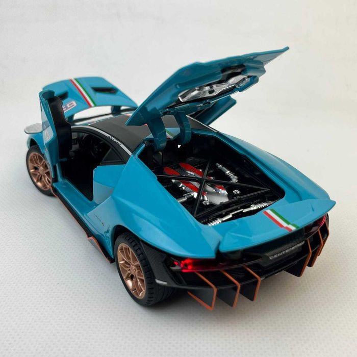 Металева Колекційна модель 1:24 Lamborghini  з підсвіткою фар, звуком