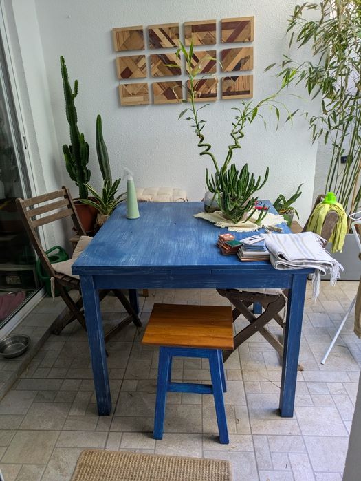 Mesa exterior Azul extensível