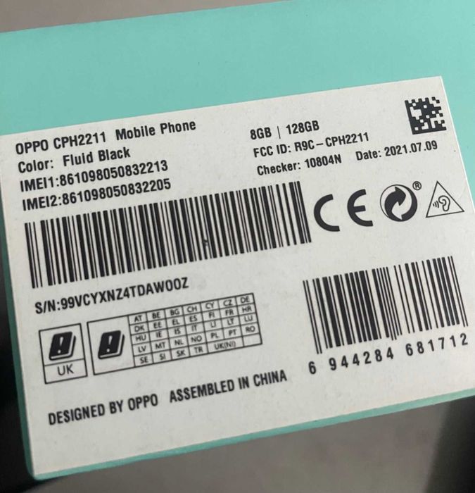 Oppo reno 5 Z 8GB/128GB