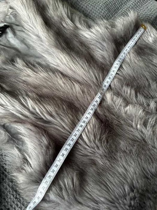 Futrzana kamizelka bezrękawnik w szarym kolorze r. S