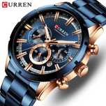 Zegarek kwarcowy Curren 47mm chronograf bransoleta sportowy luma WR30