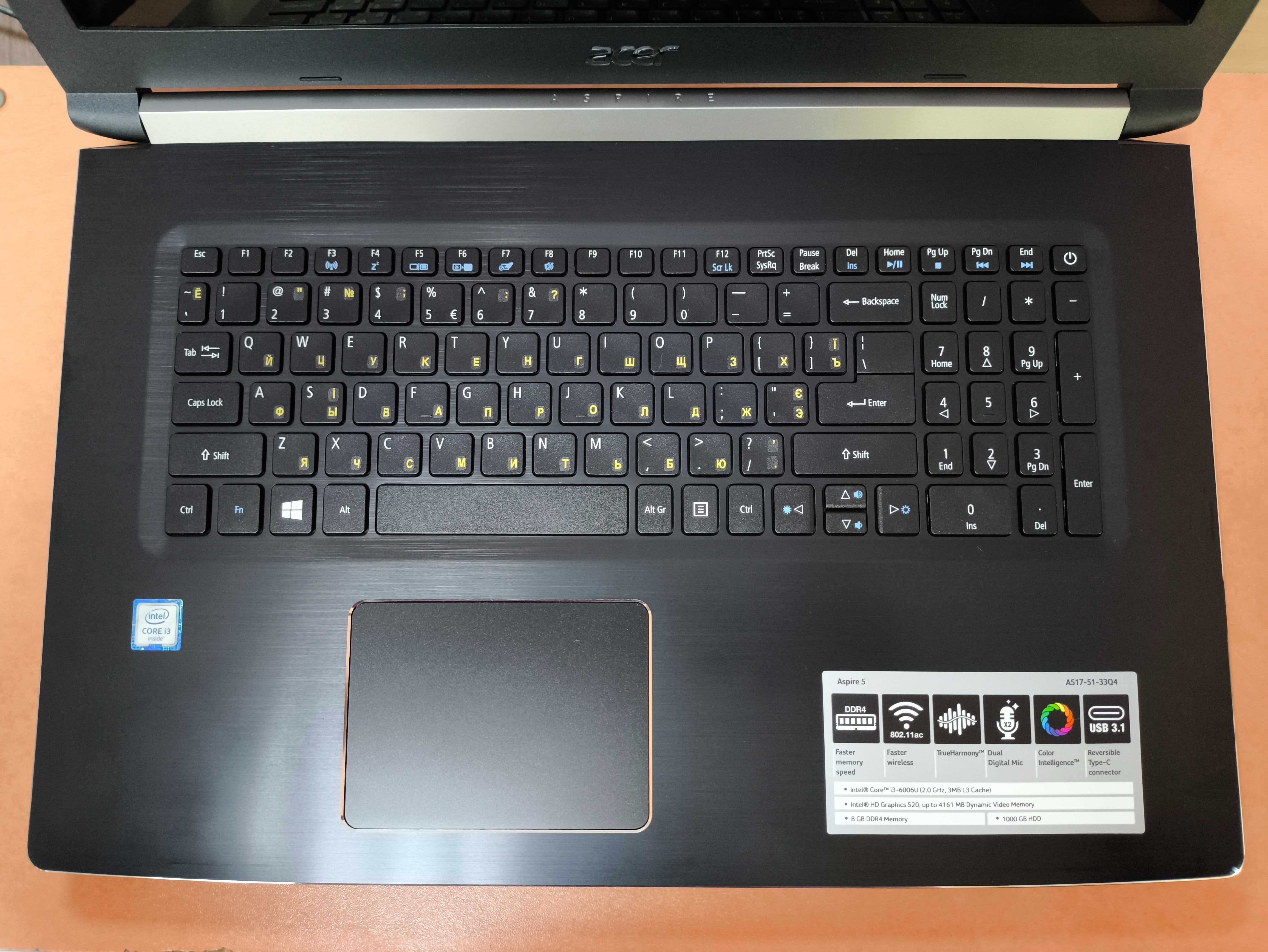 17-ти дюймовый ноутбук Acer A517-51 i3-6006U 8/628Gb как новый