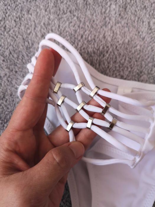 Strój kąpielowy dwuczęściowy damski biały r.M NOWY!