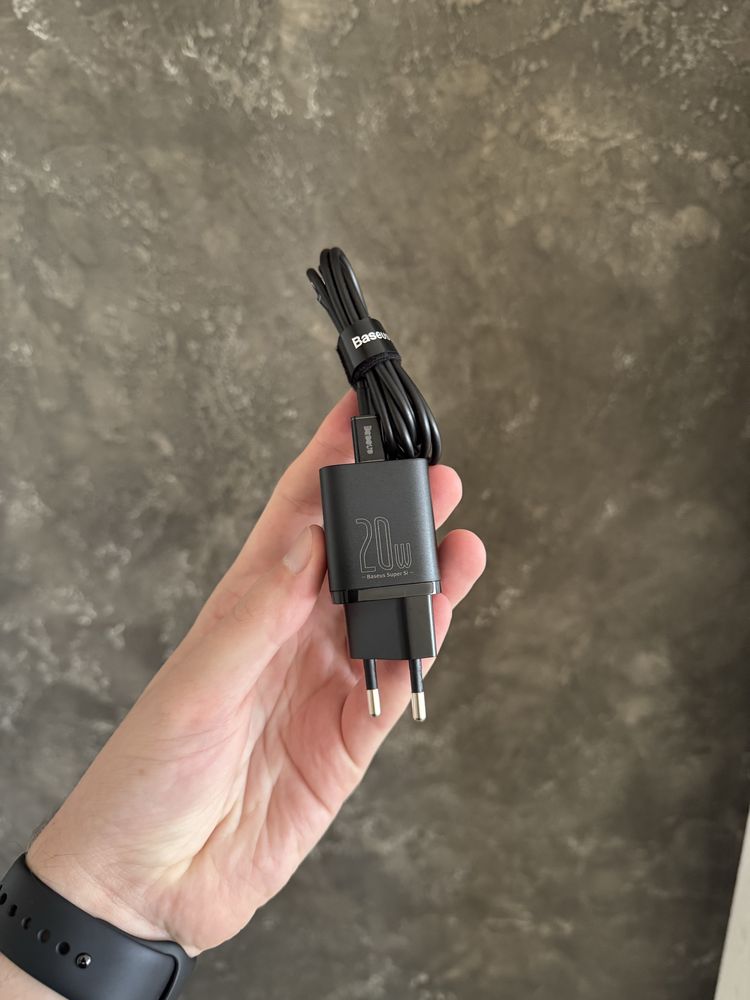 Комплект зарядний пристрій Baseus Super Silicone PD Charger 20W